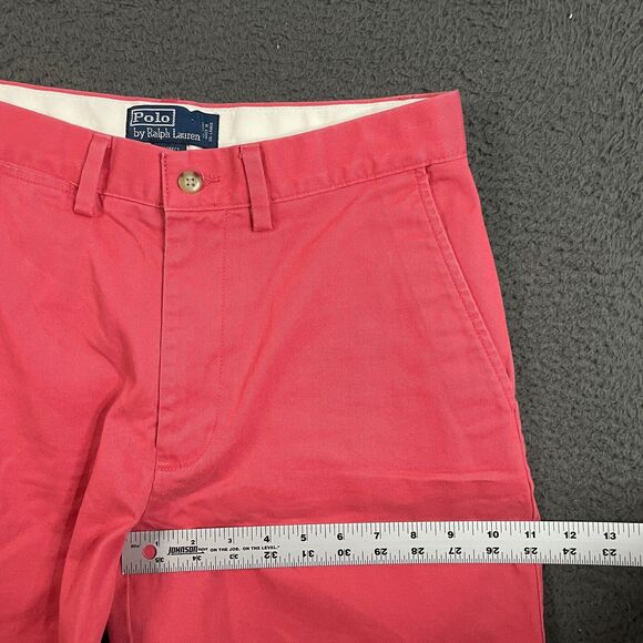 Polo Ralph Lauren Shorts Mens 30 Red Prospect Fit Chino Flat Front Preppy - Picture 11 of 14